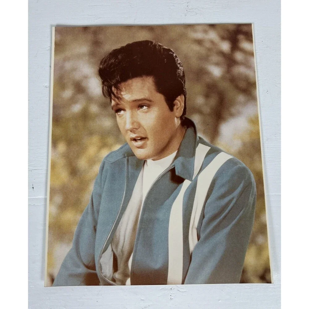 Vintage Elvis Presley Photo Lot (6) Glossy Prints w/Elvis & Scatter Monkey Photo